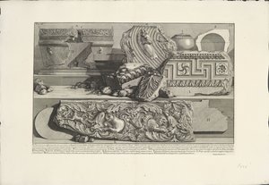 Töredékek Caecilia Metella római sírjából Régészeti leletek Rómában és környékén (sorozat címe) Le Antichita Romane (sorozat címe) alkotó: Giovanni Battista Piranesi