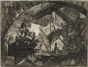 Piranesi, Giovanni Battista (1720-1778) The Imaginary Prisons (The Prisons of Invention) sorozatából. Rézmetszet, 1761 körül, Magángyűjtemény alkotó: Giovanni Battista Piranesi