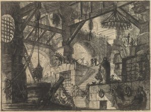 Piranesi, Giovanni Battista (1720-1778) The Imaginary Prisons (The Prisons of Invention) sorozatából. Rézmetszet, 1761 körül, Magángyűjtemény alkotó: Giovanni Battista Piranesi