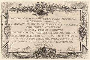 Homlokzat alkotó: Giovanni Battista Piranesi