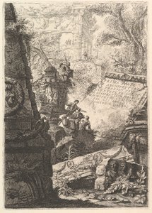 Frontispiece: First Part of Architectures, and Perspectives, Róma, kb. 1750. alkotó: Giovanni Battista Piranesi