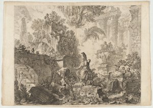 Homlokzat, Minerva szoborral alkotó: Giovanni Battista Piranesi
