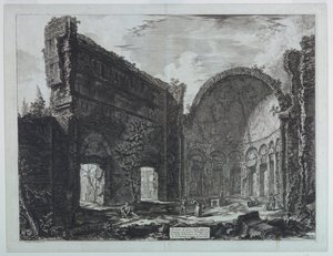 Hadrianus villája Tivoli közelében, "Róma kilátásai" (1748-1778) alkotó: Giovanni Battista Piranesi