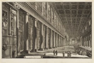 A S. Maria Maggiore-bazilika belső nézete a Római kilátásból alkotó: Giovanni-Battista Piranesi