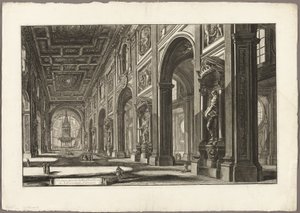 A Lateráni Szent János-bazilika belső nézete a Római kilátásból alkotó: Giovanni Battista Piranesi