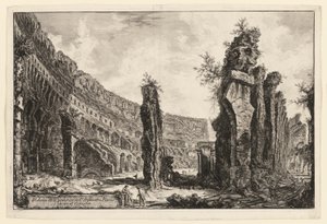 A Colosseum belső nézete a Római kilátásból alkotó: Giovanni Battista Piranesi