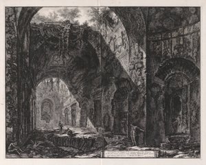 Canopus templomának belseje Hadrianus villájában (a Hadrianusnál Canopusnak mondott templom belseje alkotó: Giovanni Battista Piranesi