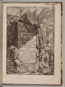 Milord Charlemontnak és Rómában tartózkodó ügynökeinek írt igazoló levelek a Rom Antiquities [ane] munkájának dedikálása körül, amelyet ugyanannak a Mr.-nek írt, és a közelmúltban elhallgattak alkotó: Giovanni Battista Piranesi