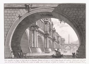 Csodálatos híd loggiával alkotó: Giovanni Battista Piranesi