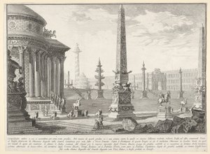 10. tábla: Az ókori Capitolium körülbelül száz lépcsővel emelkedett fel [...] Campido..., 1743. alkotó: Giovanni Battista Piranesi