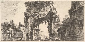 8. tábla: Drusus boltíve a Porta S. Sebastiano-nál Rómában Arco di Drusus a Porta d ...-nél, kb. 1748. alkotó: Giovanni Battista Piranesi