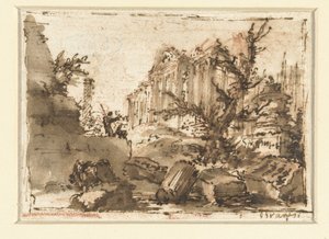 Római romok alkotó: Giovanni Battista Piranesi
