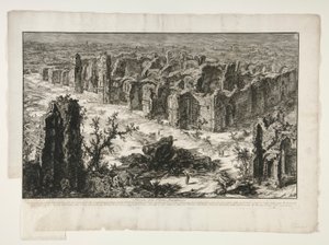 Az Antoninus-fürdő romjai [Caracalla fürdői], a Római kilátásból alkotó: Giovanni Battista Piranesi