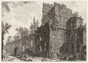 Az egyik katonai kaszárnya romjai Hadrianus tivoli villájának egyik jelentős épülete, az úgynevezett Pretorio közelében alkotó: Giovanni Battista Piranesi