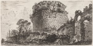 Capo di Bove néven ismert Metella sírja alkotó: Giovanni Battista Piranesi