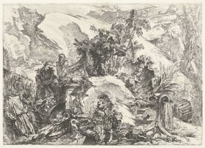 Csontvázak és szobrok Capricci decorativi (korábbi sorozatcím) Grotteschi (sorozat címe) alkotó: Giovanni Battista Piranesi