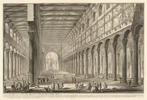A falakon kívüli Szent Pál-bazilika belső képe alkotó: Giovanni Battista Piranesi
