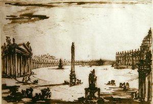 Petersplatz, Rom von Giovanni Battista Piranesi