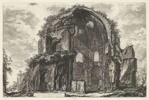 Tempel van Minerva Medica Rómában Kilátás a nyolcszögletű Minerva Medica templomra (cím a tárgyon) Gezichten op Rome (sorozat címe) Róma kilátásai, amelyeket Giambattista Piranesi építész, Ve (nez) iano tervezett és vésett (sorozat címe) alkotó: Giovanni Battista Piranesi