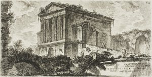 Clitumnus temploma Foligno és Spoleto között, 26-os tábla a diadalívek és más műemlékek néhány kilátásából alkotó: Giovanni Battista Piranesi