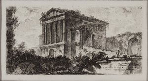 Clitumnus temploma Fulgino és Spoleto között alkotó: Giovanni Battista Piranesi