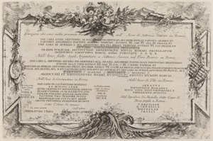 Szövegtábla alkotó: Giovanni Battista Piranesi