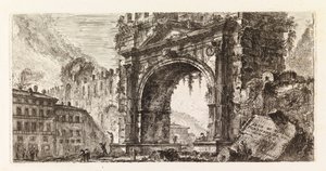 Augustus diadalíve Riminiben, az Alcune vedute di Archi Trionfali, ed altri monumenti sorozatból alkotó: Giovanni Battista Piranesi
