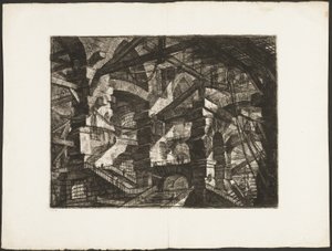 A gótikus ív, 14. tábla a képzeletbeli börtönökből alkotó: Giovanni-Battista Piranesi