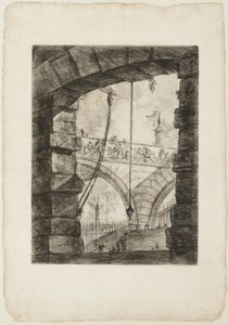 A Grand Piazza, 4. tábla a Képzelt börtönökből alkotó: Giovanni Battista Piranesi
