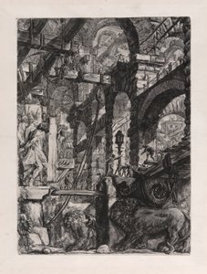 Az oroszlán domborművek, 5. tábla Carceri d alkotó: Giovanni Battista Piranesi