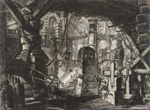 A láncokkal ellátott móló alkotó: Giovanni Battista Piranesi