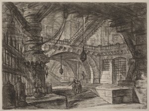 A láncokkal ellátott móló alkotó: Giovanni Battista Piranesi