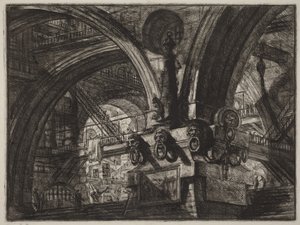 A móló lámpával alkotó: Giovanni Battista Piranesi