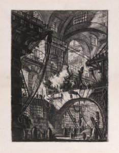 The Smoking Fire, 6. tábla Carceri d alkotó: Giovanni Battista Piranesi