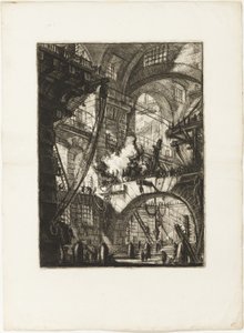 A füstölgő tűz, 6. tábla a képzeletbeli börtönökből alkotó: Giovanni-Battista Piranesi