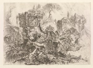 Nero sírja, Grotteschiból (groteszkek) alkotó: Giovanni-Battista Piranesi