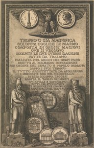 Címlap sassal, Traianus-oszlop képét ábrázoló érme, klasszikus szobrok, 1774-79. alkotó: Giovanni Battista Piranesi