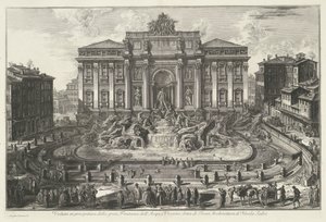 Trevifontein te Róma Perspektivikus nézet a nagy Fontana dell