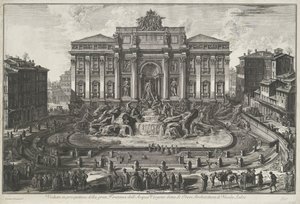 Trevifontein te Róma Perspektivikus nézet a nagy Fontana dell