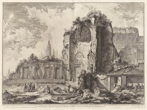 Kilátás két Triclini maradványára, amelyek Nero Aranyházához tartoztak alkotó: Giovanni-Battista Piranesi