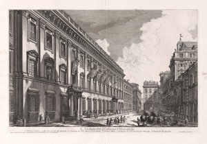 Veduta del Palazzo Odescalchi (Kilátás az Odescalchi-palotára), a Vedute di Romától (Róma kilátás) alkotó: Giovanni Battista Piranesi