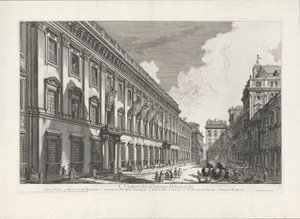 Kilátás a Palazzo Odescalchira, a Római kilátásból alkotó: Giovanni-Battista Piranesi