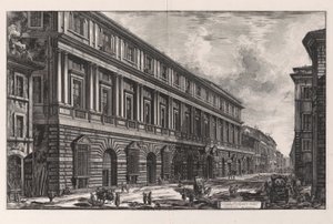 Kilátás a Stopani-palotára. Építészet: Rafaele d alkotó: Giovanni Battista Piranesi