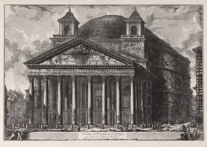 Agrippa Pantheonjának látképe, ma a Santa Maria ad Martyres templom [valójában Hadrianus Pantheonja], a Vedute di Roma (Róma látképei) sorozatból alkotó: Giovanni Battista Piranesi