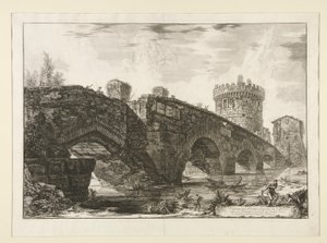 Kilátás a Luganói hídra az l alkotó: Giovanni-Battista Piranesi