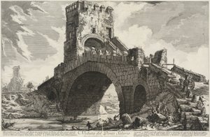 A Ponte Salario látképe alkotó: Giovanni Battista Piranesi