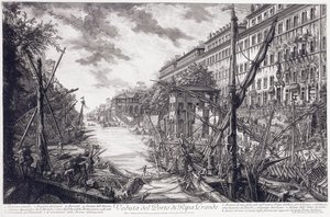Veduta del Porto di Ripa Grande, ca. 1760 von Giovanni Battista Piranesi