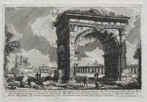 Kilátás a Gallienus-ívre. alkotó: Giovanni Battista Piranesi