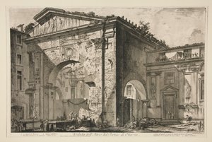 Octavia oszlopcsarnokának átriuma, a Vedute di Roma sorozatból alkotó: Giovanni Battista Piranesi