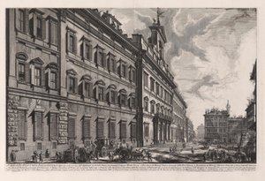 Kilátás az Innocenziana Grand Curiára alkotó: Giovanni Battista Piranesi